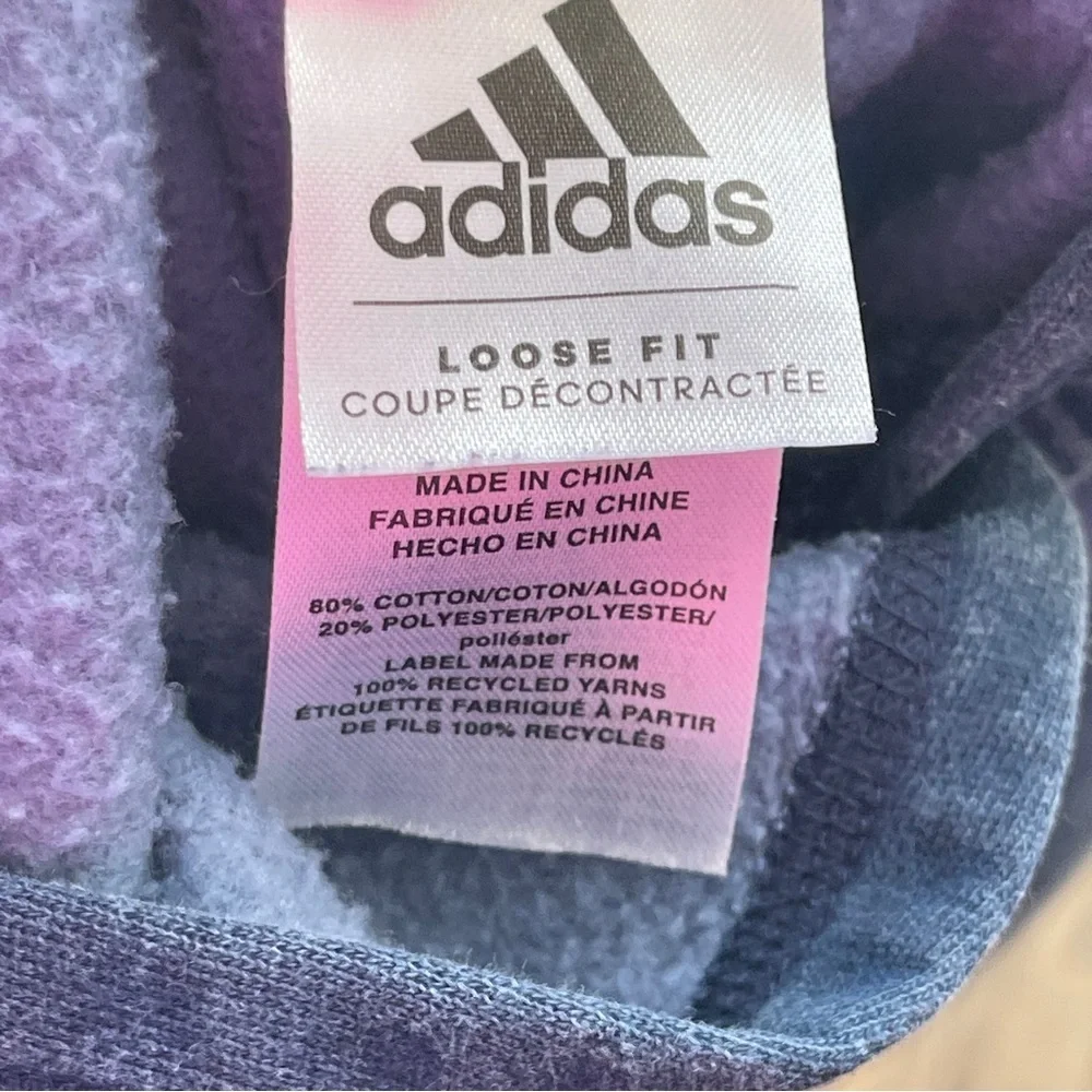 Adidas boys Blue Tie-Dye Hoodie size XL casual